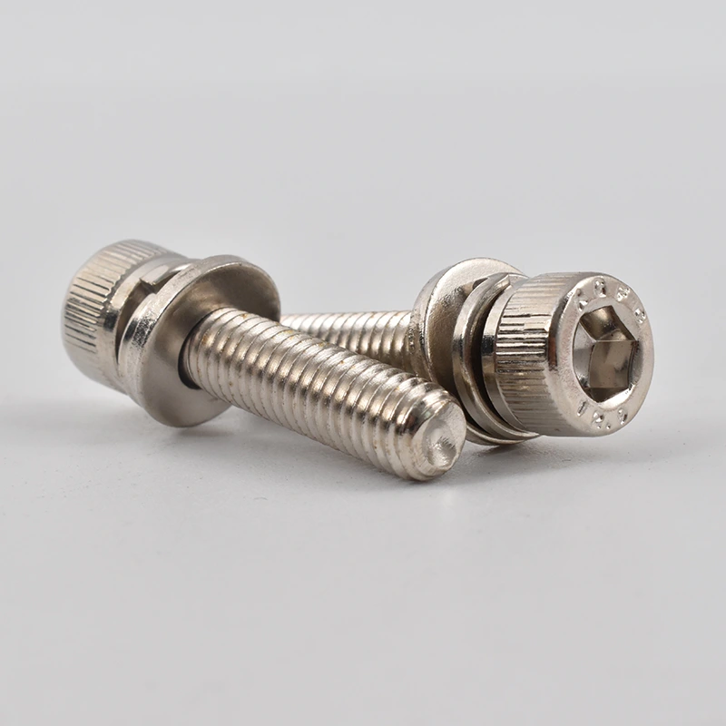 Nickel-plated Hex Socket Cap Head Combination Screws Nickel-plated Hex Socket Cap Head Combination Screws