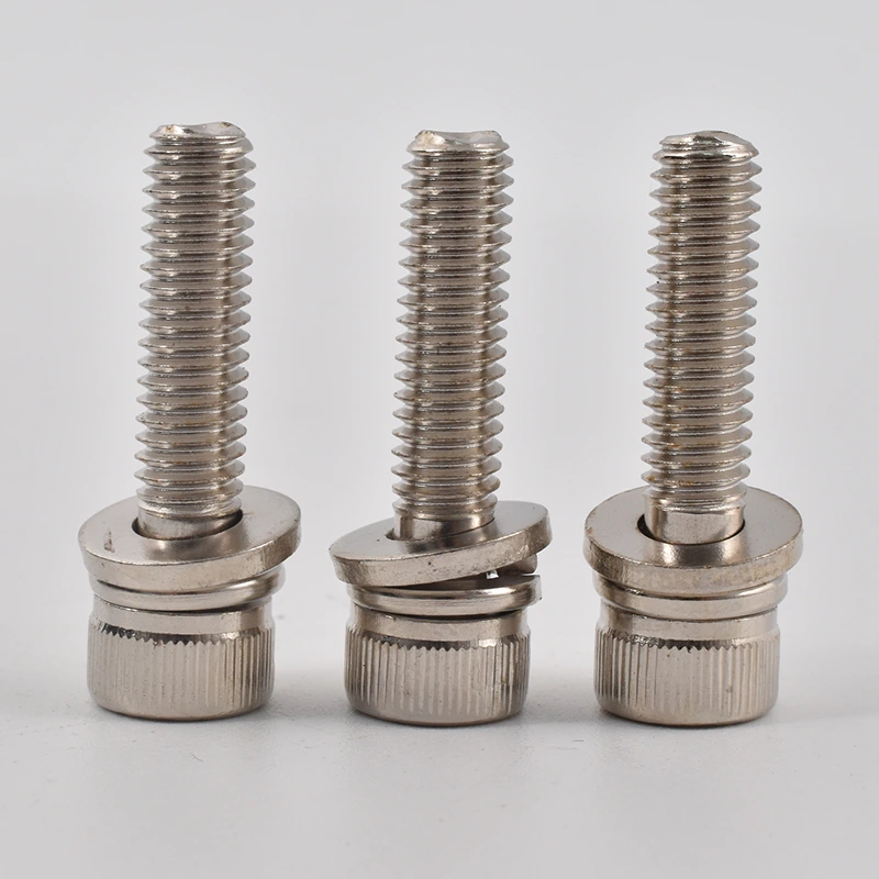 Nickel-plated Hex Socket Cap Head Combination Screws Nickel-plated Hex Socket Cap Head Combination Screws
