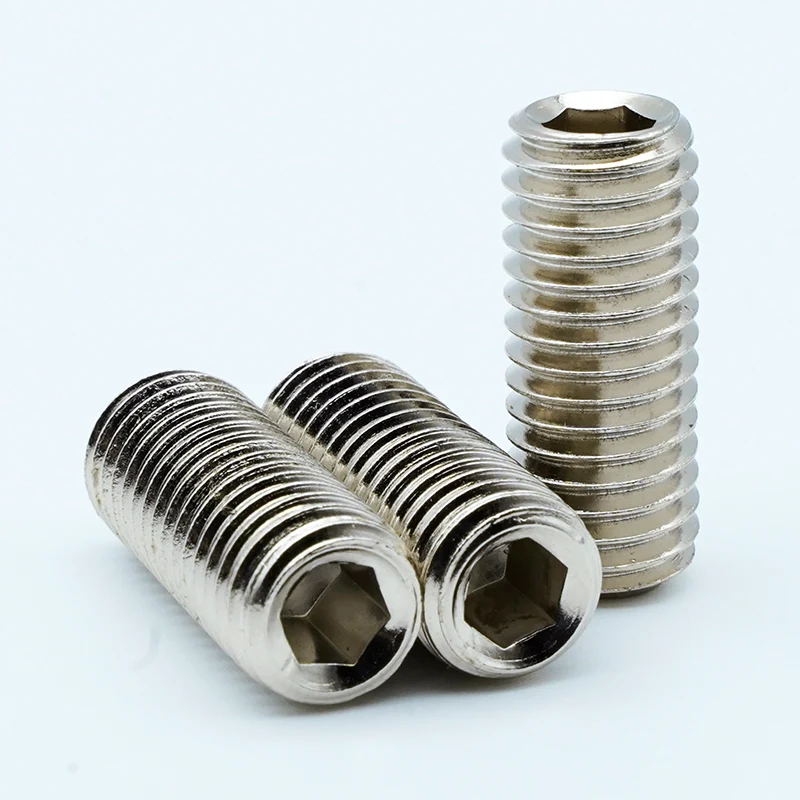 Nickel-plated Hex Socket Set Screws with Cup Point Nickel-plated Hex Socket Set Screws with Cup Point